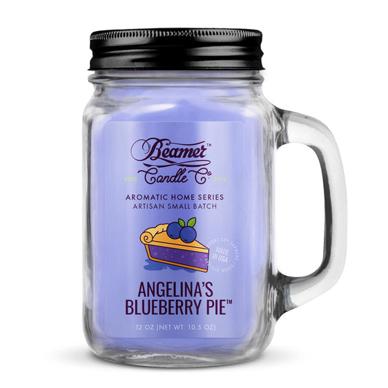 Beamer Candle Co. Aromatic Home Series - USA Made Candle - 12 oz Angelina's Blueberry Pie