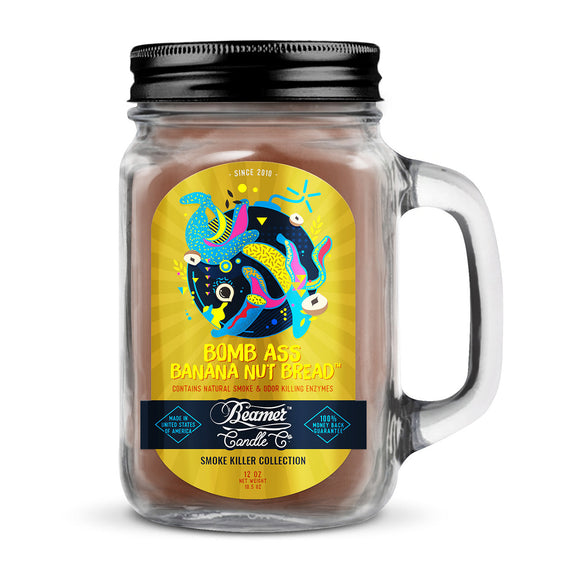 Beamer Candle Co Smoke Killer Collection - USA Made Candle - 12 oz Bomb Ass Banana Nut Bread