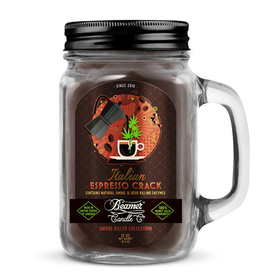 Beamer Candle Co Smoke Killer Collection - USA Made Candle - 12 oz Italian Espresso Crack