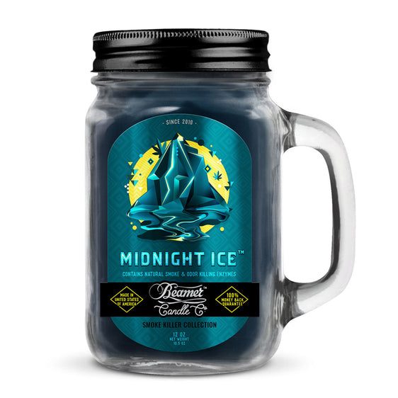 Beamer Candle Co Smoke Killer Collection - USA Made Candle - 12 oz Midnight Ice