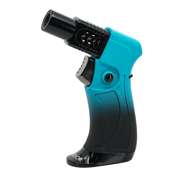 Vector Warrior Jet Torch Table Lighter Neon Blue Black Matte