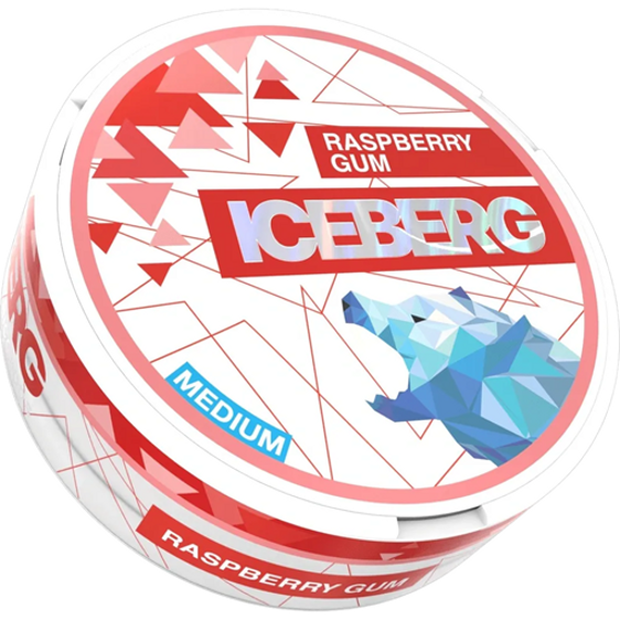 Iceberg Nicotine Pouches - Raspberry Gum 35MG (5 Pack)