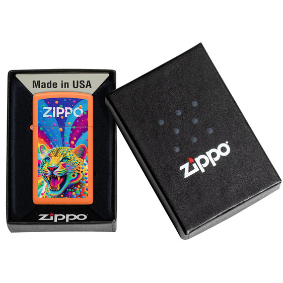 Zippo Lighter - Slim Pop Art Cheetah