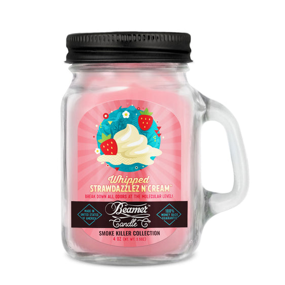 Beamer Candle Co Smoke Killer Collection - USA Made Candle - 4 oz Whipped Strawdazzlez N Cream