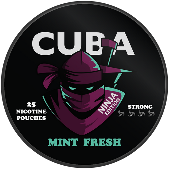 Cuba Ninja Mint Fresh Nicotine Pouches 16mg (5 Pack)