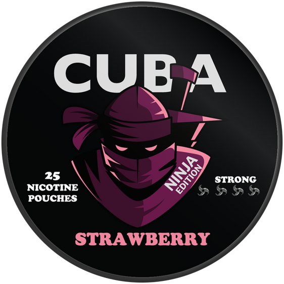 Cuba Ninja Strawberry Nicotine Pouches 16mg (5 Pack)