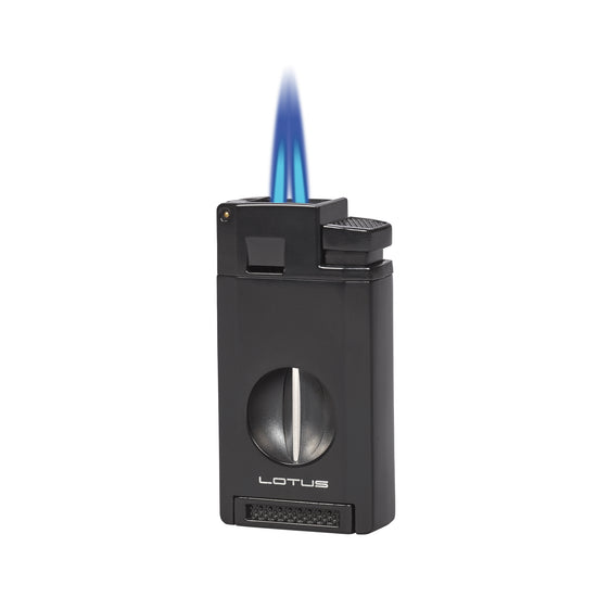 Lotus Excalibur Torch Light and Cigar Cutter Black