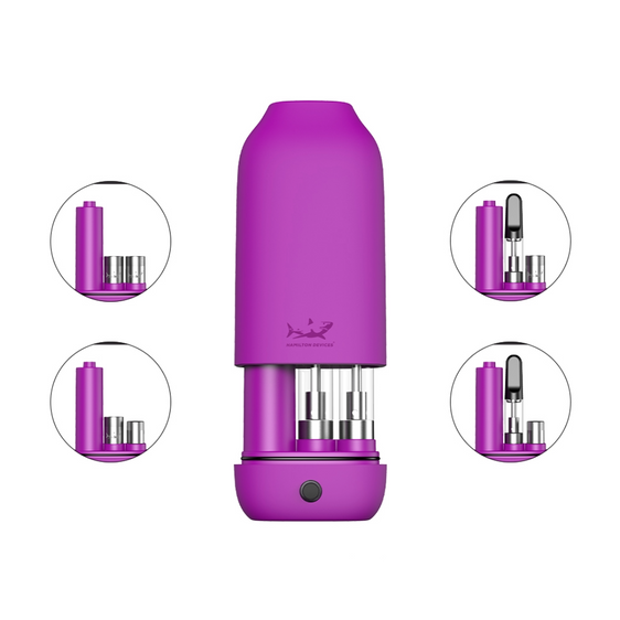 Hamilton Devices Tombstone V2 - Dual 510 Vape Battery - Purple
