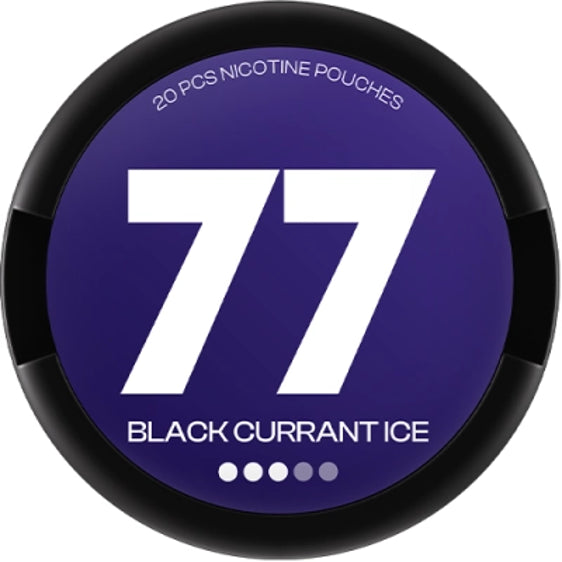 77 Black Currant Ice Nicotine Pouches – 10mg (5 Pack)