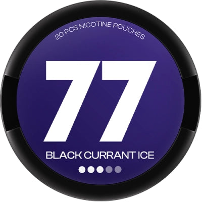 77 Black Currant Ice Nicotine Pouches – 10mg (5 Pack)