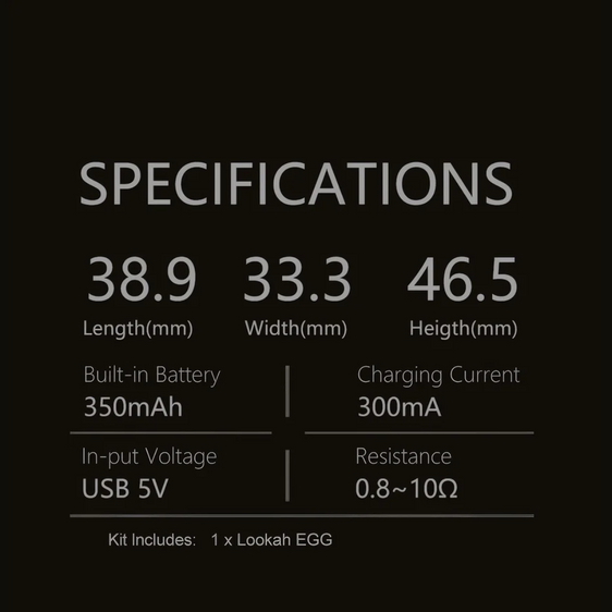 Lookah Egg - Mini 510 Vape Battery