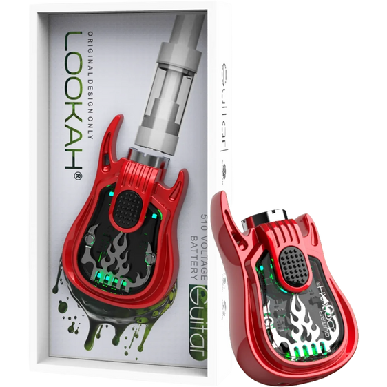 Lookah Guitar - 510 Vape Battery - Red