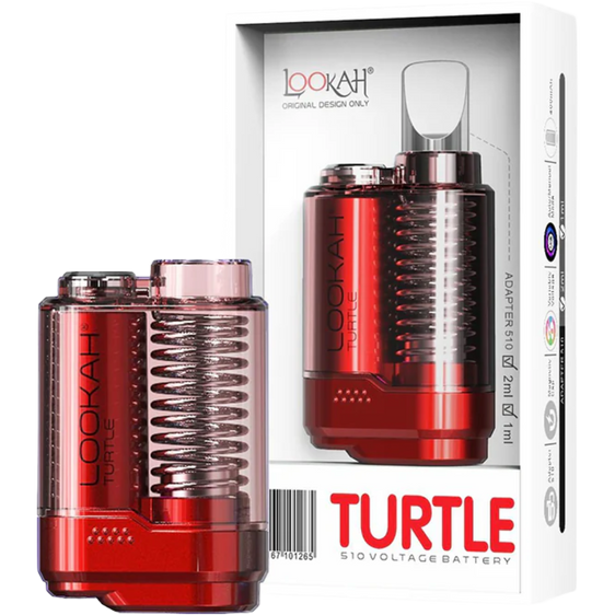 Lookah Turtle - 510 Vape Battery - Red