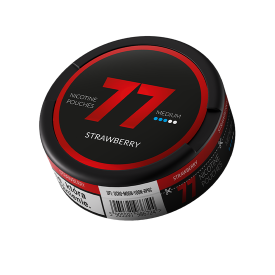 77 Strawberry Nicotine Pouches – 10mg (5 Pack)