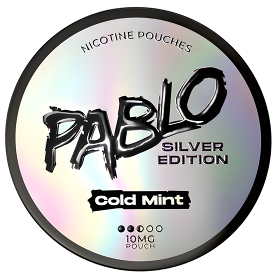 Pablo Silver Edition Cold Mint 10mg Nicotine Pouches (5 Pack)
