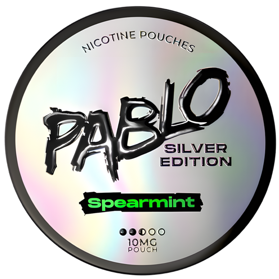 Pablo Silver Edition Spearmint 10mg Nicotine Pouches (5 Pack)