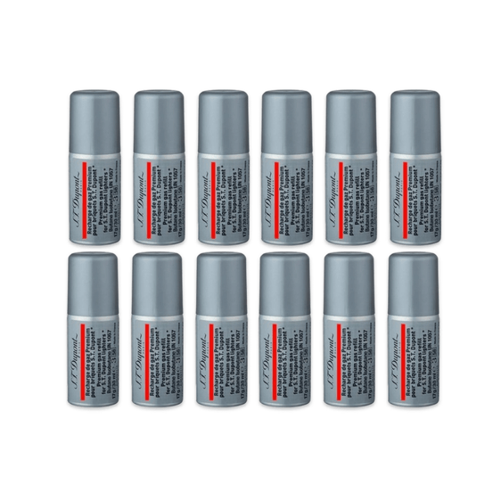 S.T. Dupont Premium Butane 30mL - Red - 12 Pack (Full Box)