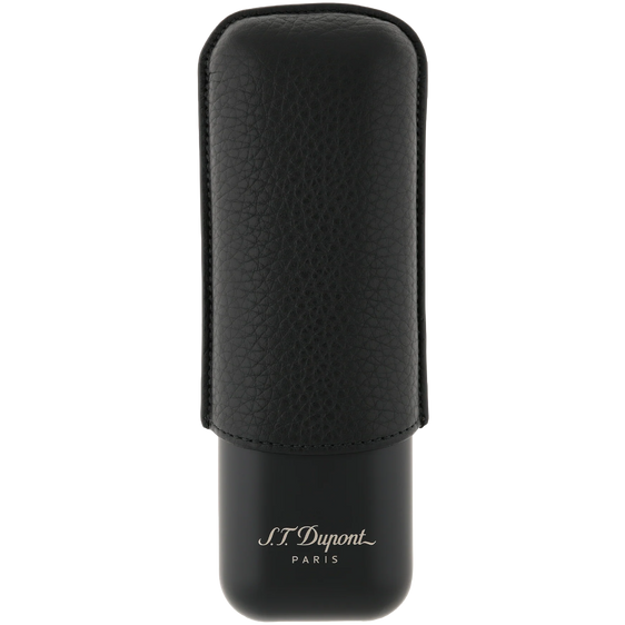 S.T. Dupont Double Cigar Case – Black Grain Matte