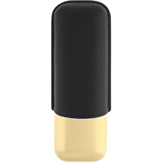 S.T. Dupont Double Cigar Case – Black & Gold