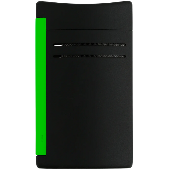 S.T. Dupont Lighter MaxiJet - Matte Black & Neon Green