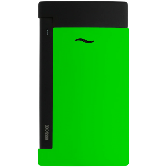 S.T. Dupont Slim 7 Lighter - Matte Black & Neon Green