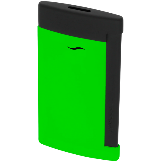 S.T. Dupont Slim 7 Lighter - Matte Black & Neon Green