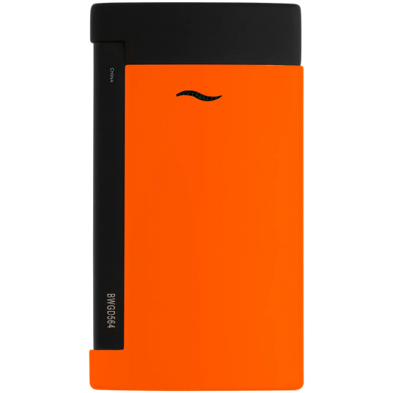 S.T. Dupont Slim 7 Lighter - Matte Black & Neon Orange