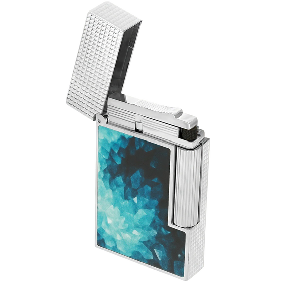 S.T. Dupont Ligne 2 Géode Lacquered Lighter - Blue