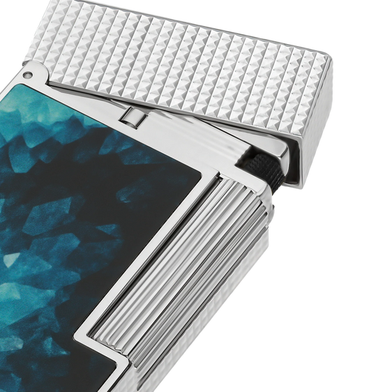 S.T. Dupont Ligne 2 Géode Lacquered Lighter - Blue