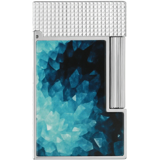 S.T. Dupont Ligne 2 Géode Lacquered Lighter - Blue