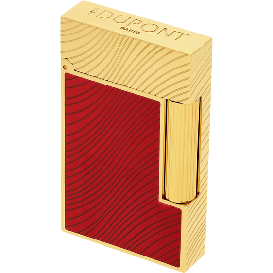 S.T. Dupont Ligne 2 Horse Mane Guilloche Lighter - Red