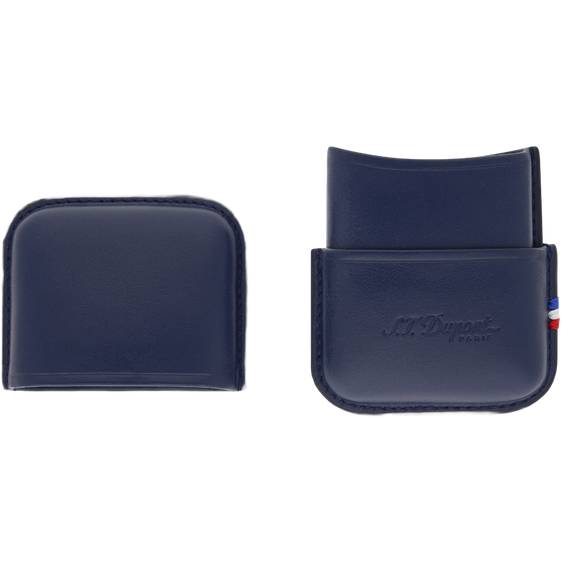 S.T. Dupont Ligne 2 Lighter Case – Dark Blue Leather