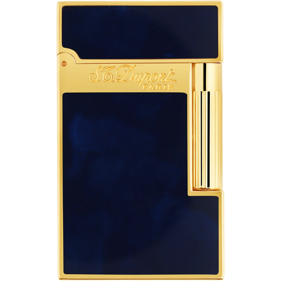 S.T. Dupont Ligne 2 Lighter – Blue Lacquer & Yellow Gold