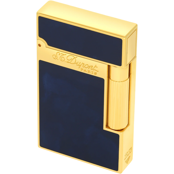 S.T. Dupont Ligne 2 Lighter – Blue Lacquer & Yellow Gold