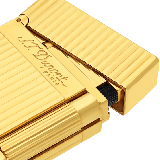 S.T. Dupont Ligne 2 Lighter – Vertical Guilloche Gold