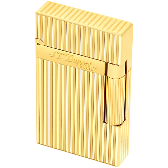 S.T. Dupont Ligne 2 Lighter – Vertical Guilloche Gold