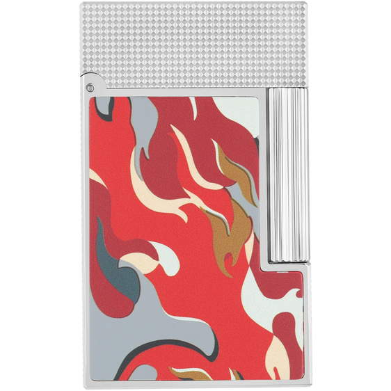 S.T. Dupont Ligne 2 Lighter – Microdiamond Head Red Camo Lacquer