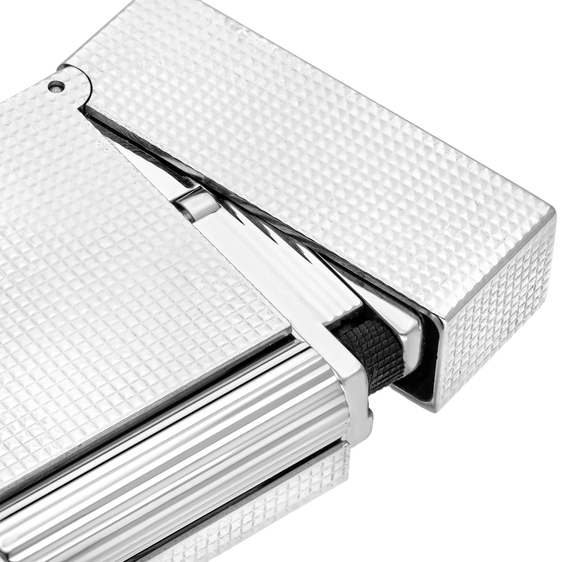 S.T. Dupont Ligne 2 Lighter – Micro Diamond Head Silver