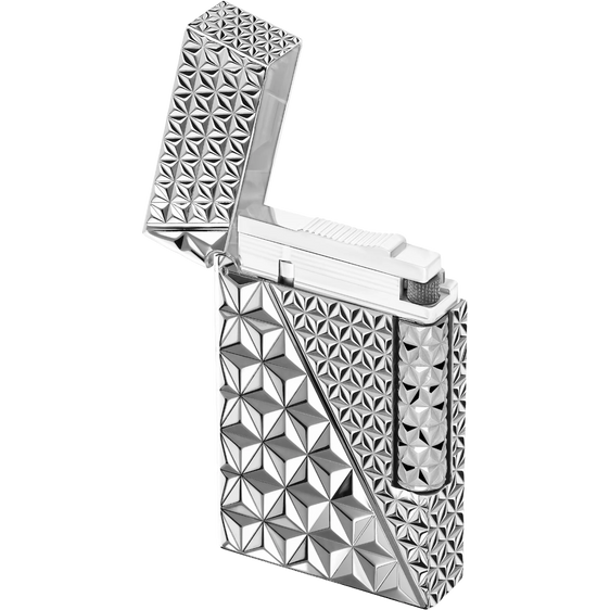S.T. Dupont Ligne 2 Lighter – Double Fire X Silver