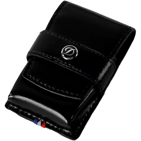 S.T. Dupont Line D Leather Lighter Case – Black