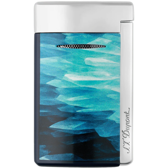 S.T. Dupont Minijet Géode Lacquered Lighter – Blue