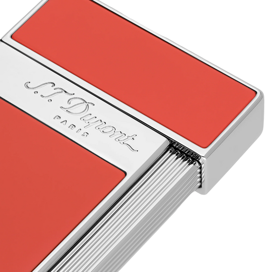 S.T. Dupont Slimmy Lighter – Coral & Chrome