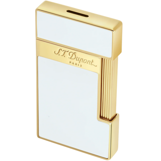 S.T. Dupont Slimmy Lighter – White & Gold