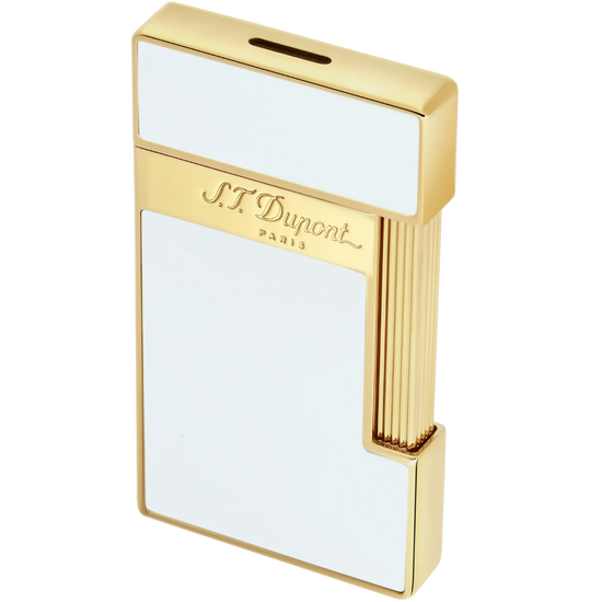 S.T. Dupont Slimmy Lighter – White & Gold
