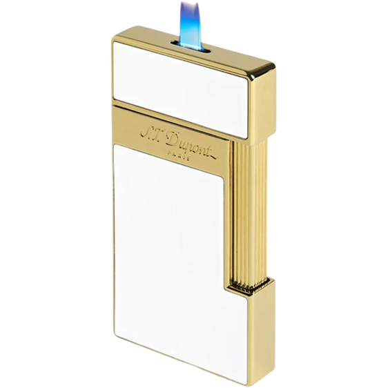 S.T. Dupont Slimmy Lighter – White & Gold