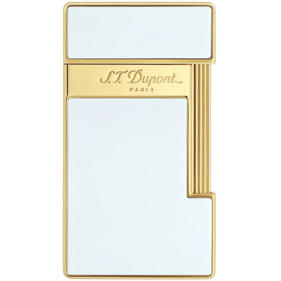 S.T. Dupont Slimmy Lighter – White & Gold