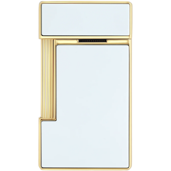 S.T. Dupont Slimmy Lighter – White & Gold