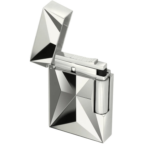 S.T. Dupont Small Ligne 2 Lighter – Fire X Silver