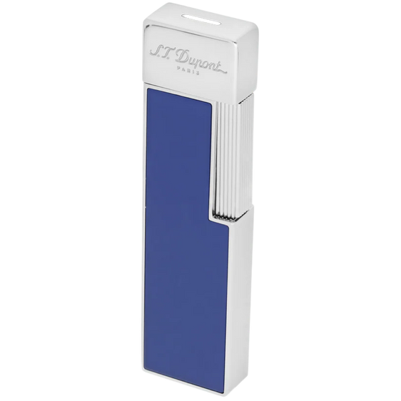 S.T. Dupont Twiggy Lighter - Blue Lacquer & Chrome