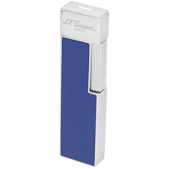 S.T. Dupont Twiggy Lighter - Blue Lacquer & Chrome